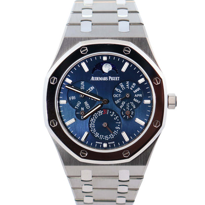 Audemars Piguet Royal Oak 41mm Blue Dial Watch Ref# 26586IP.OO.1240IP.01 - Happy Jewelers Fine Jewelry Lifetime Warranty