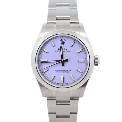 Rolex Oyster Perpetual 31mm Lavender Dial Watch Ref# 277200 - Happy Jewelers Fine Jewelry Lifetime Warranty