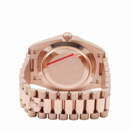 Rolex President Day-Date 40mm 18k Everose Gold Case Sundust Pink Baguette Diamond Dial Watch Reference# 228235 - Happy Jewelers Fine Jewelry Lifetime Warranty
