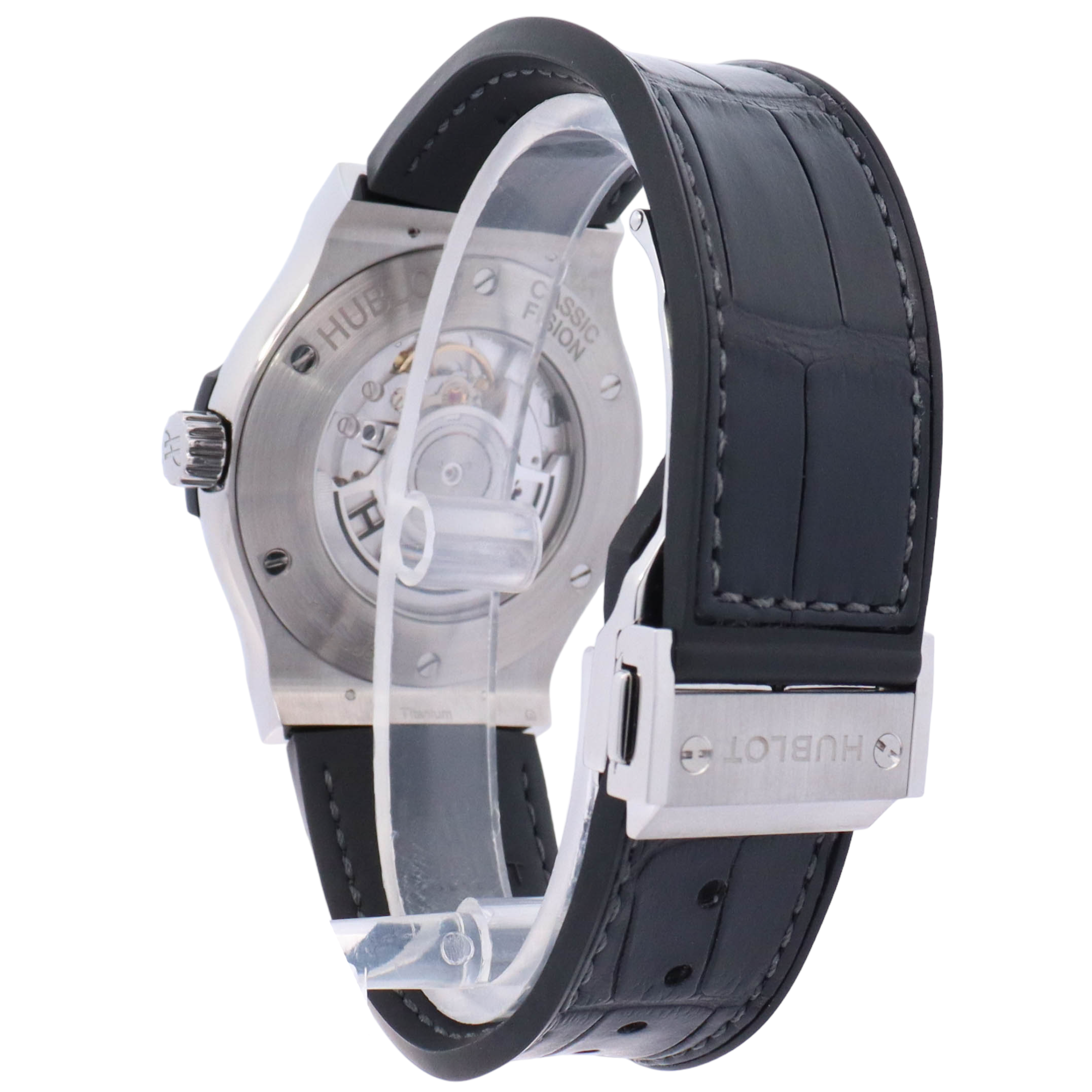 Hublot Classic Fusion 42mm Stainless Steel Gray Stick Dial Watch Reference# 542.NX.7071LR - Happy Jewelers Fine Jewelry Lifetime Warranty