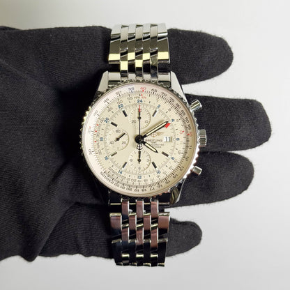 Breitling Navitimer 46mm White Dial Watch Ref# A24322