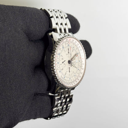 Breitling Navitimer 46mm White Dial Watch Ref# A24322