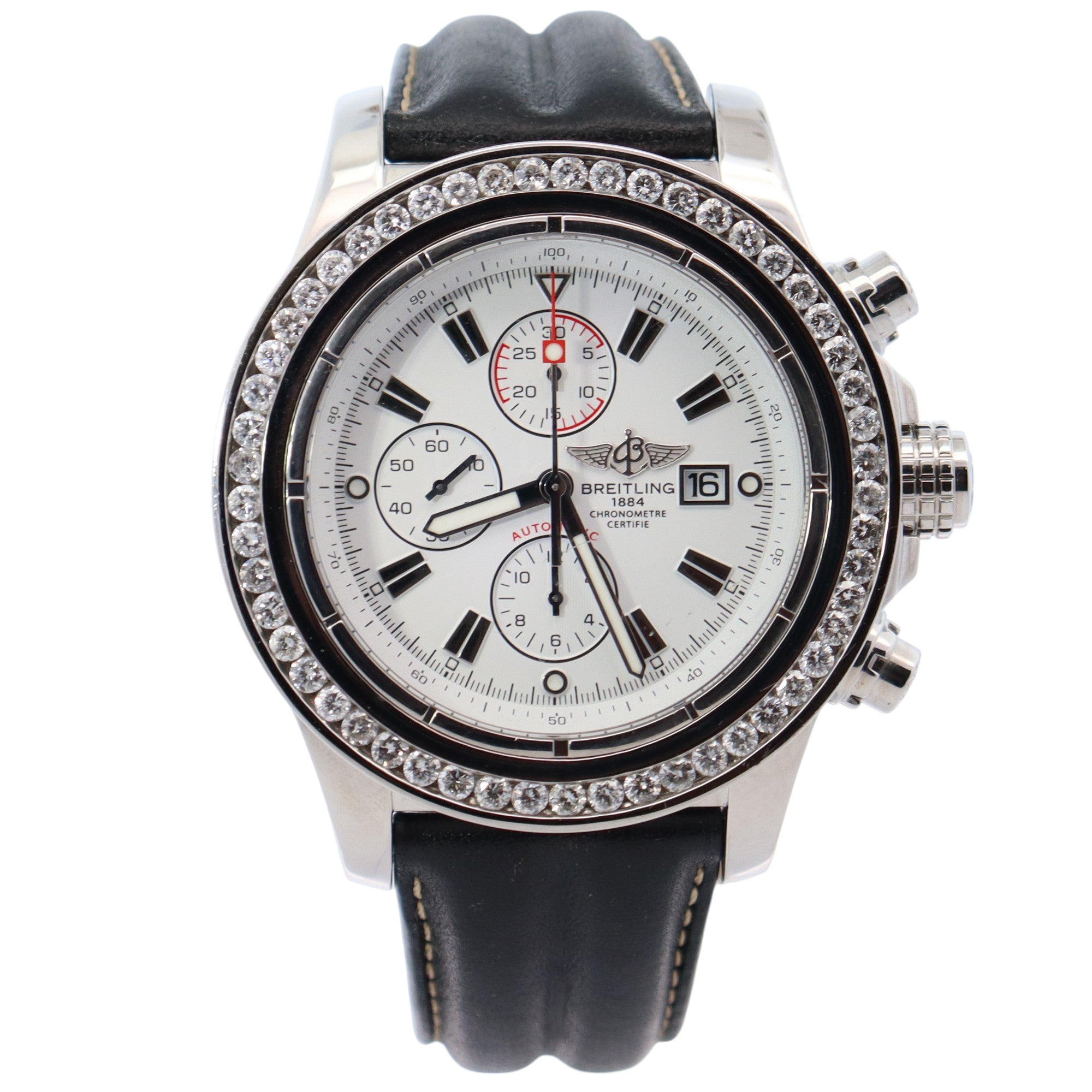 Breitling Super Avenger 48mm White Dial Watch Ref# A13370 - Happy Jewelers Fine Jewelry Lifetime Warranty
