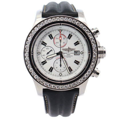 Breitling Super Avenger 48mm White Dial Watch Ref# A13370 - Happy Jewelers Fine Jewelry Lifetime Warranty