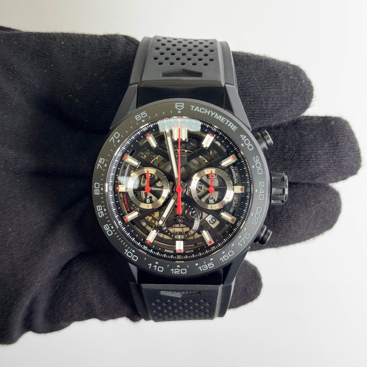 Tag Heuer Carrera 45mm Skeleton Dial Watch Ref# CBG2A90.FT6173