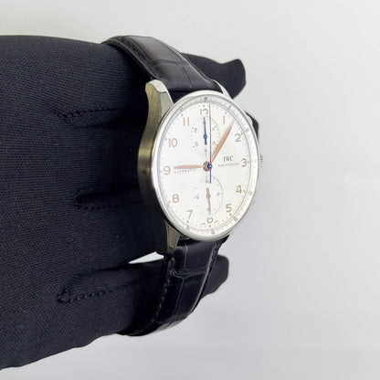 IWC Portuguese 41mm Silver Dial Watch Ref# IW371604