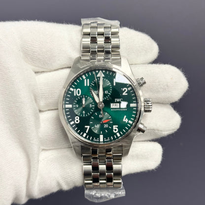 IWC Pilot 41mm Green Dial Watch Ref# IW388104 - Happy Jewelers Fine Jewelry Lifetime Warranty