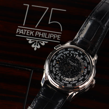 Patek Philippe World Time 40mm Black Dial Watch Ref# 5575G-001 - Happy Jewelers Fine Jewelry Lifetime Warranty