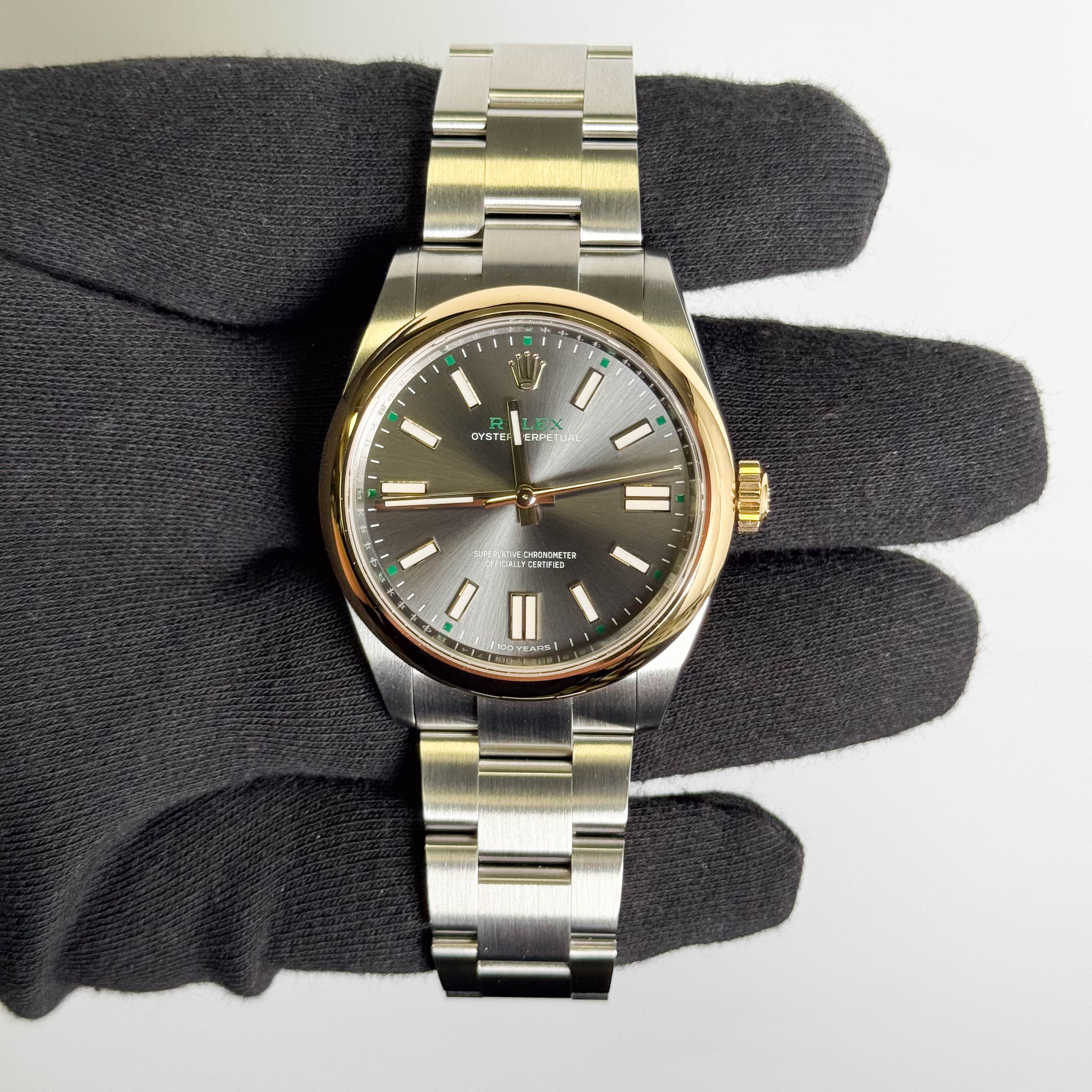 Rolex Oyster Perpetual 41mm Silver Dial Watch Ref# 134303 – Happy