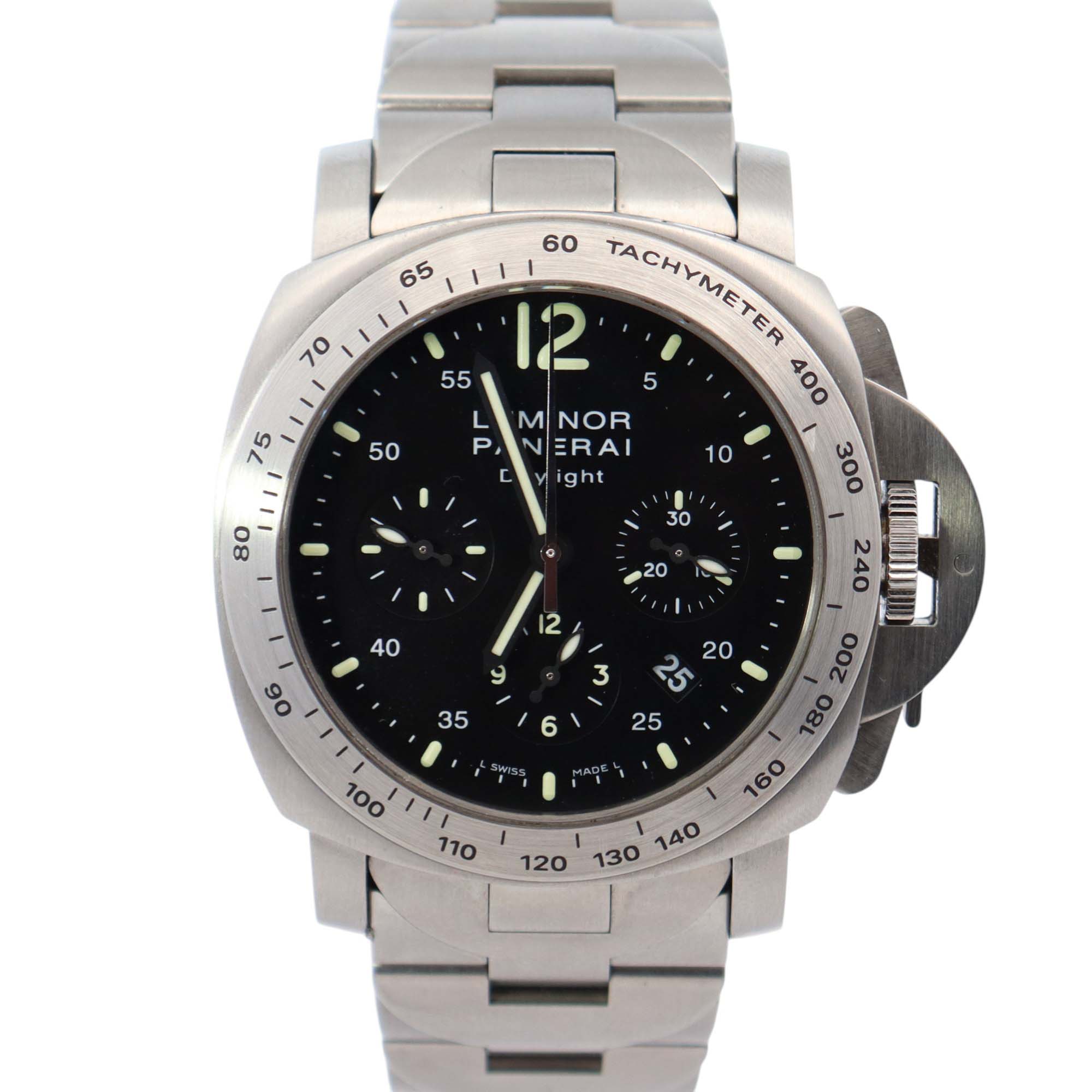 Panerai Luminor 44mm Black Dial Watch Ref# PAM00236 - Happy Jewelers Fine Jewelry Lifetime Warranty