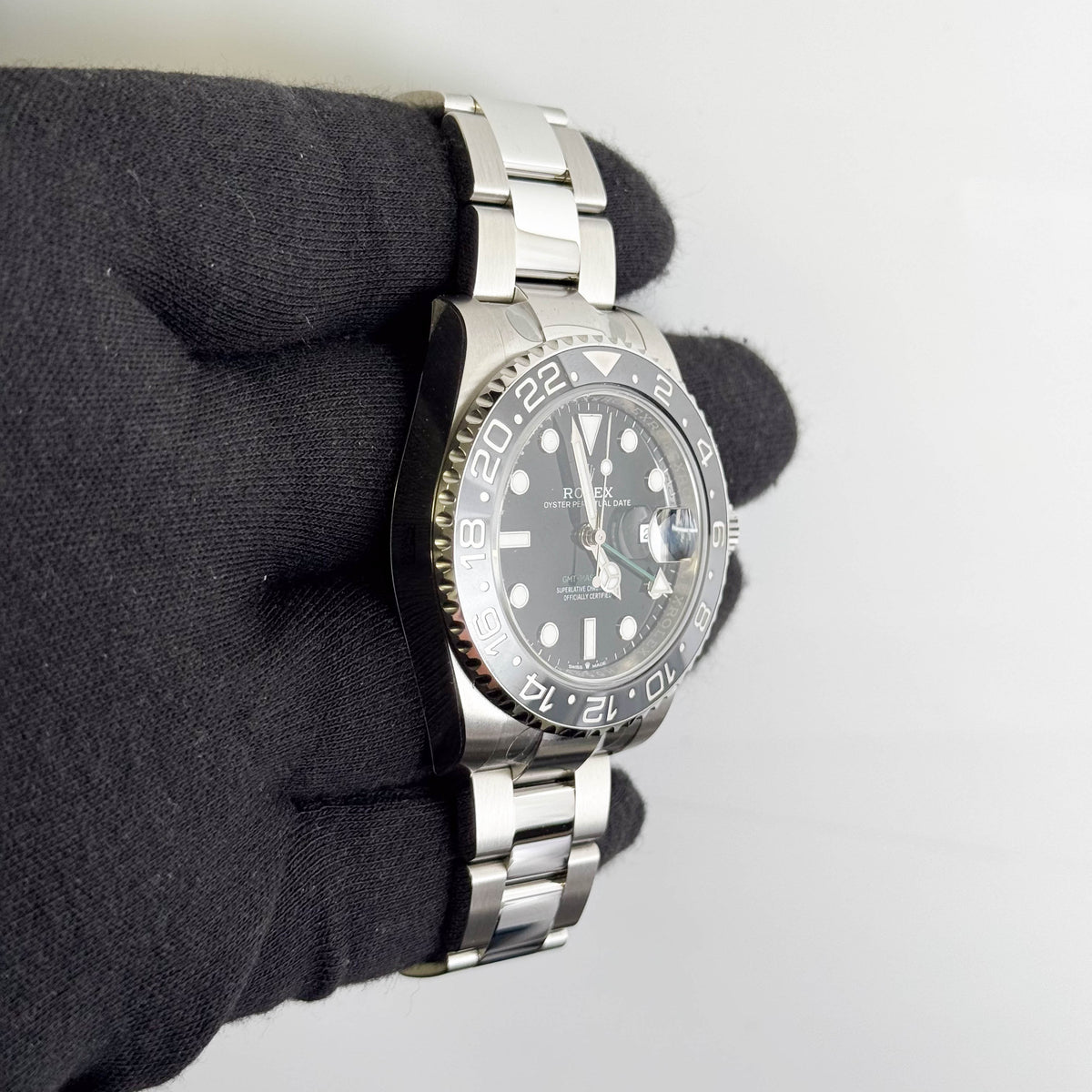 Rolex GMT-Master II 40mm Black Dial Watch Ref# 126710GRNR