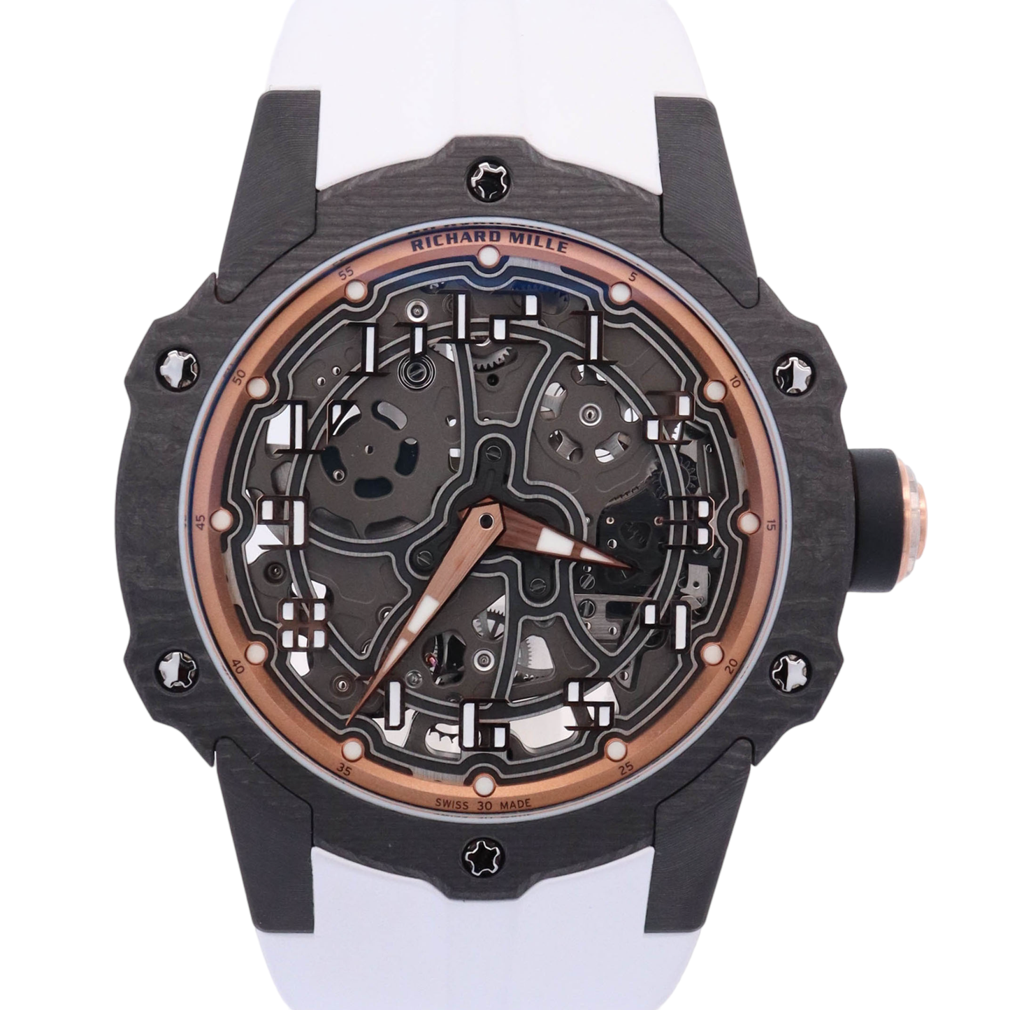Richard Mile RM 33-02 41.77mm Carbon TPT Skeleton Dial Watch Reference# RM33-02 - Happy Jewelers Fine Jewelry Lifetime Warranty