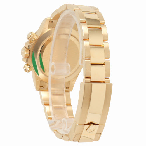 Rolex Mens Daytona Yellow Gold 40mm Black Chronograph Diamond Dial Watch Ref# 116508 - Happy Jewelers Fine Jewelry Lifetime Warranty