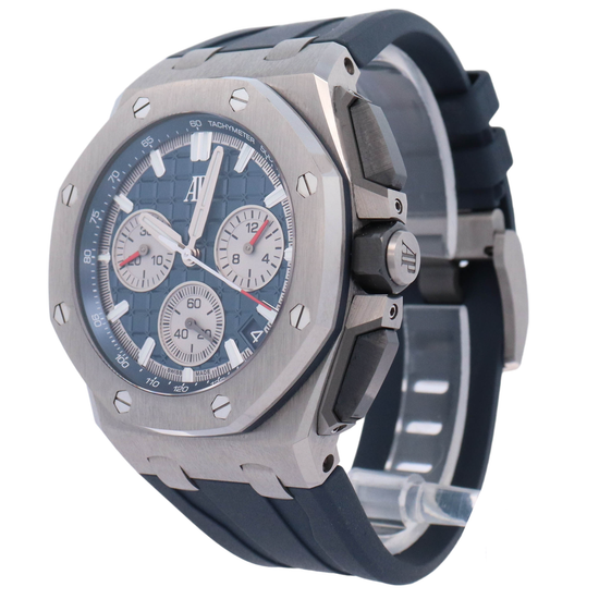 Load image into Gallery viewer, Royal Oak Offshore 43mm Stainless Steel  Blue Chronograph Dial Watch Reference# 26420TI.OO.A027CA.01 - Happy Jewelers Fine Jewelry Lifetime Warranty
