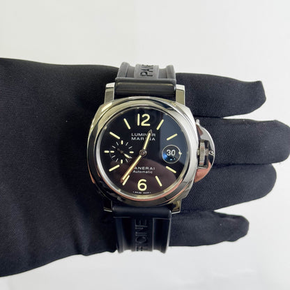 Panerai Luminor Marina Acciaio 44mm Black Dial Watch Ref: PAM00104