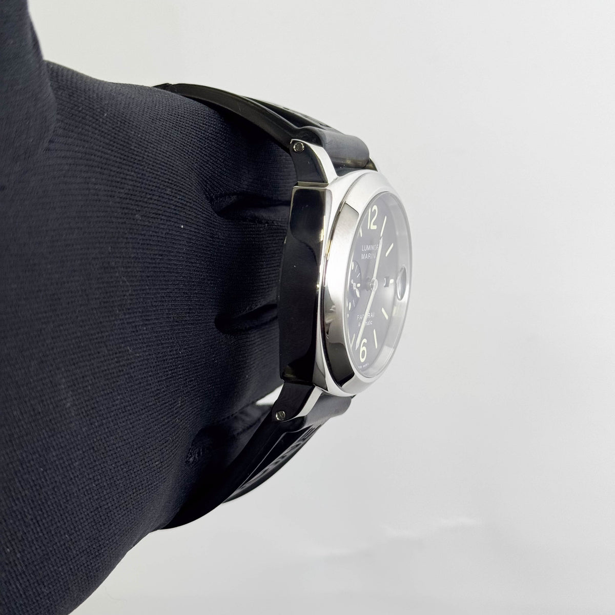 Panerai Luminor Marina Acciaio 44mm Black Dial Watch Ref: PAM00104