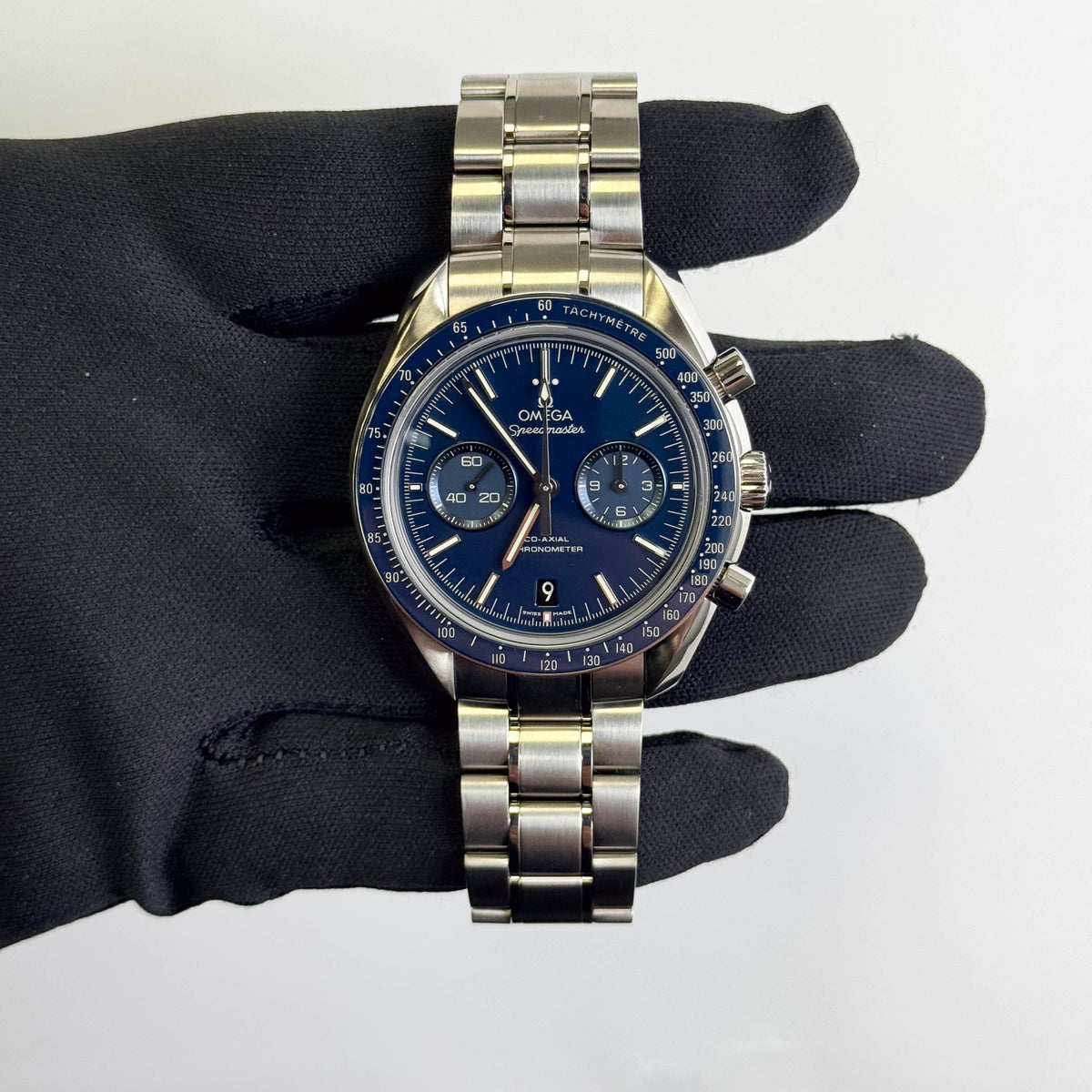 Omega Speedmaster Two Counters 44.25mm Blue Chronograph Dial Watch Ref# 311.90.44.51.03.001