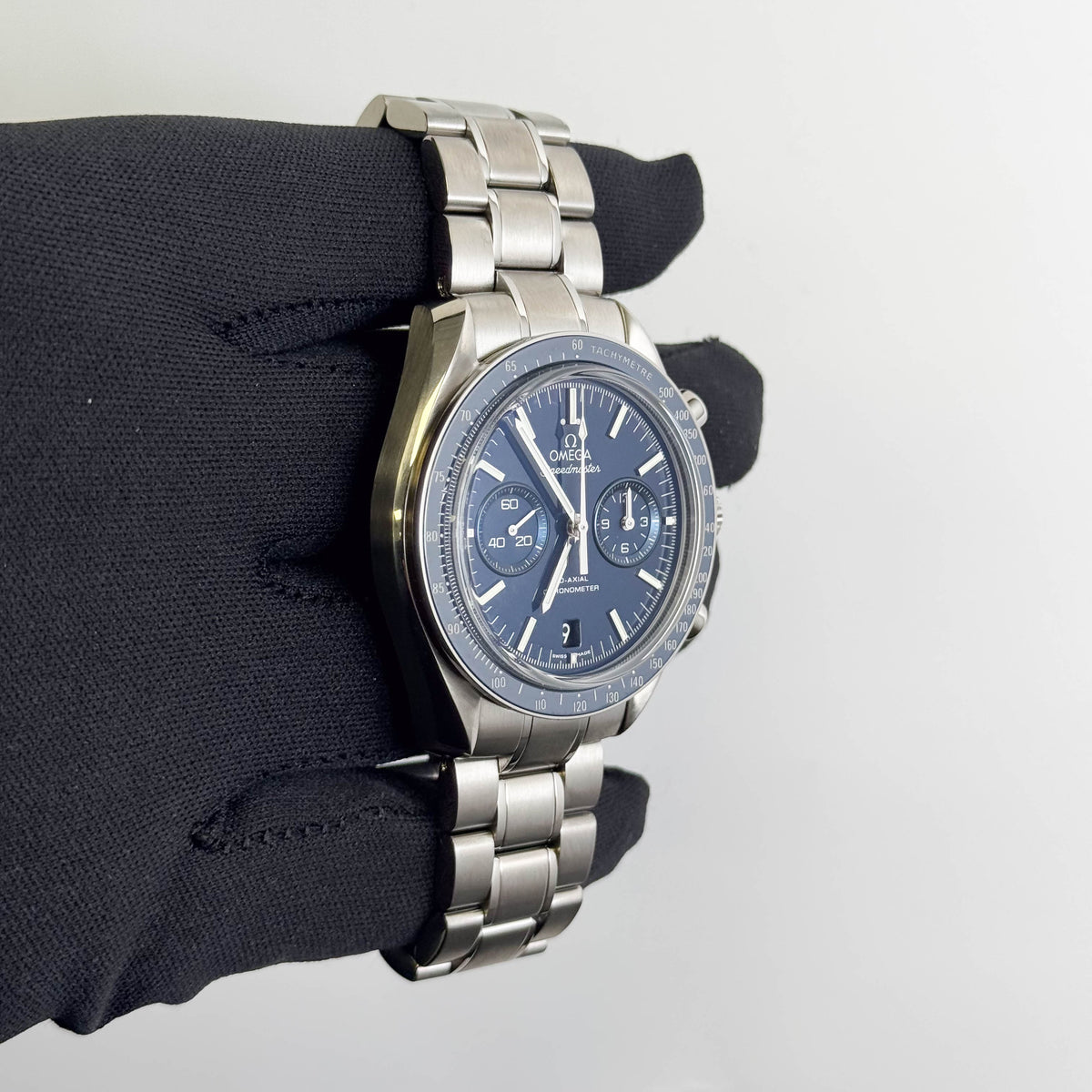 Omega Speedmaster Two Counters 44.25mm Blue Chronograph Dial Watch Ref# 311.90.44.51.03.001
