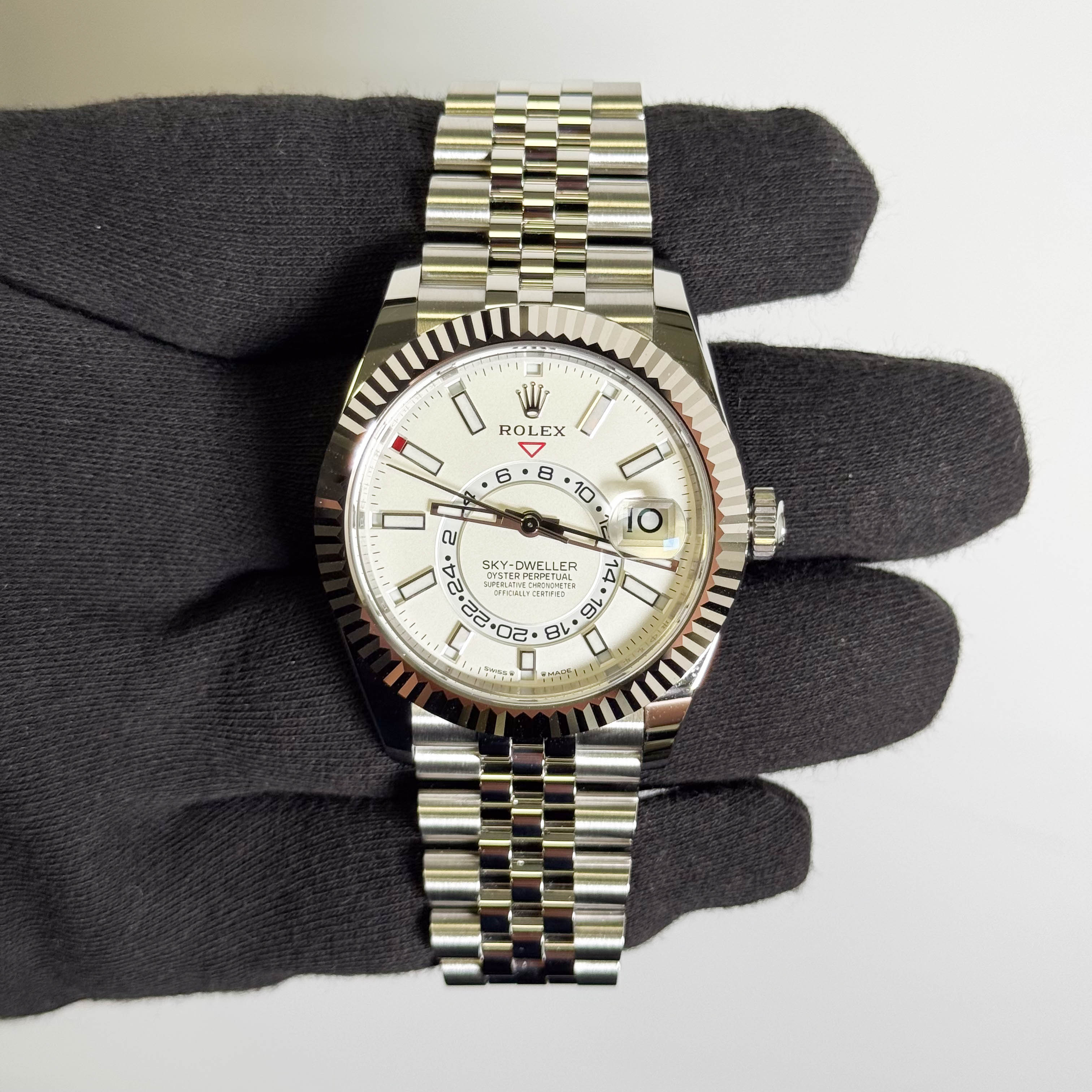 Rolex Sky-Dweller 42mm White Dial Watch Ref# 336934