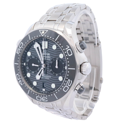 Omega Seamaster 44mm Stainless Steel 44m Black Wave Dot Dial Watch Reference# 210.30.44.51.01.001 - Happy Jewelers Fine Jewelry Lifetime Warranty