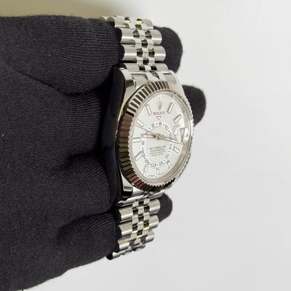 Rolex Sky-Dweller 42mm White Dial Watch Ref# 336934