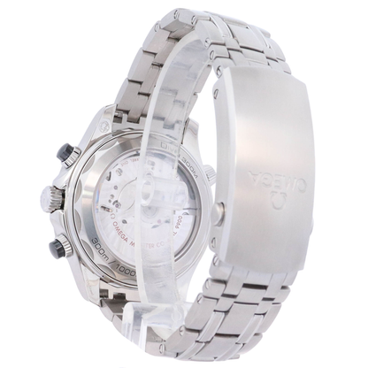 Omega Seamaster 44mm Stainless Steel 44m Black Wave Dot Dial Watch Reference# 210.30.44.51.01.001 - Happy Jewelers Fine Jewelry Lifetime Warranty