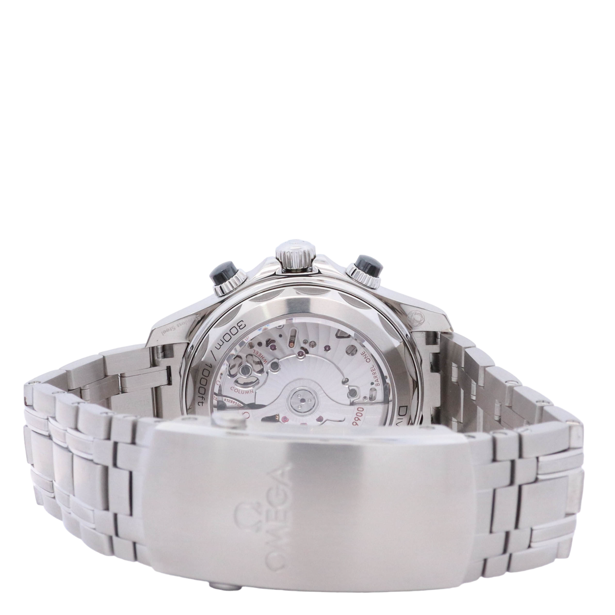 Omega Seamaster 44mm Stainless Steel 44m Black Wave Dot Dial Watch Reference# 210.30.44.51.01.001 - Happy Jewelers Fine Jewelry Lifetime Warranty