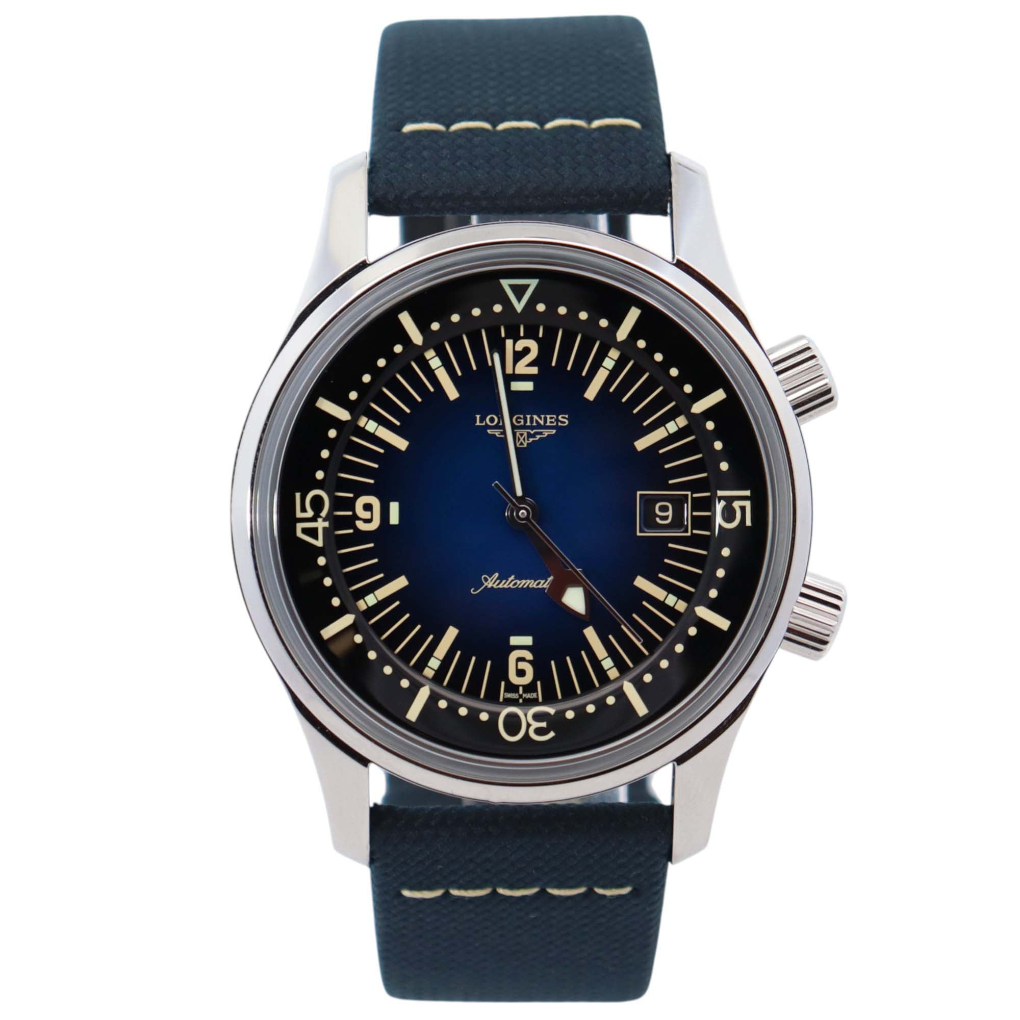 Longines Legend 42mm Blue Dial Watch Ref# L3.774.4.90.2 - Happy Jewelers Fine Jewelry Lifetime Warranty