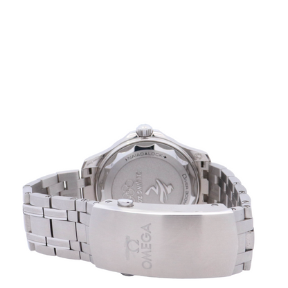 Omega Seamaster "Bejing 2022" 42mm Stainless Steel Blue Wave Dot Dial Watch Reference# 522.30.42.20.03.001 - Happy Jewelers Fine Jewelry Lifetime Warranty