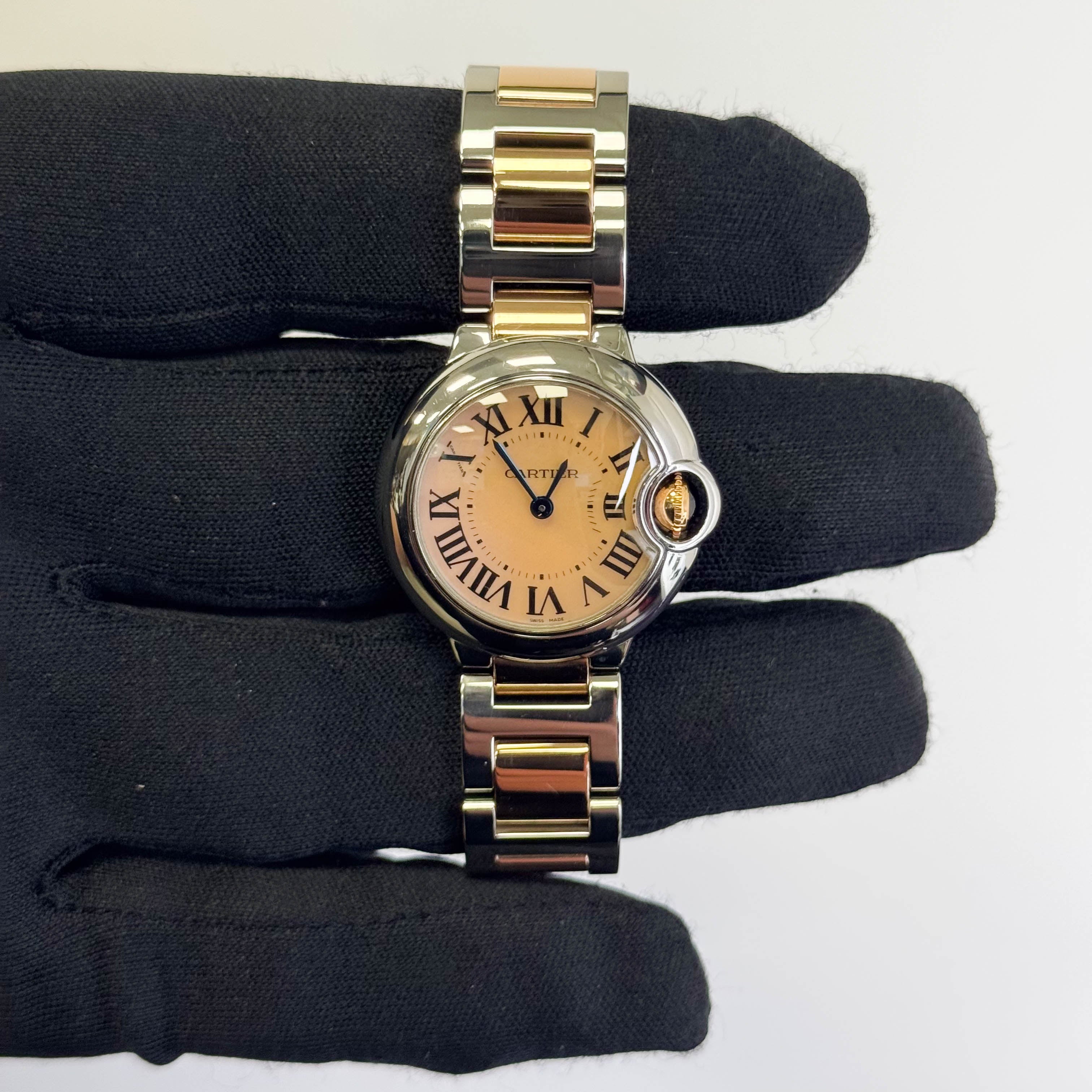 Cartier Ballon Bleu 28mm Mother Of Pearl Dial Watch Ref# W6920034 - Happy Jewelers Fine Jewelry Lifetime Warranty