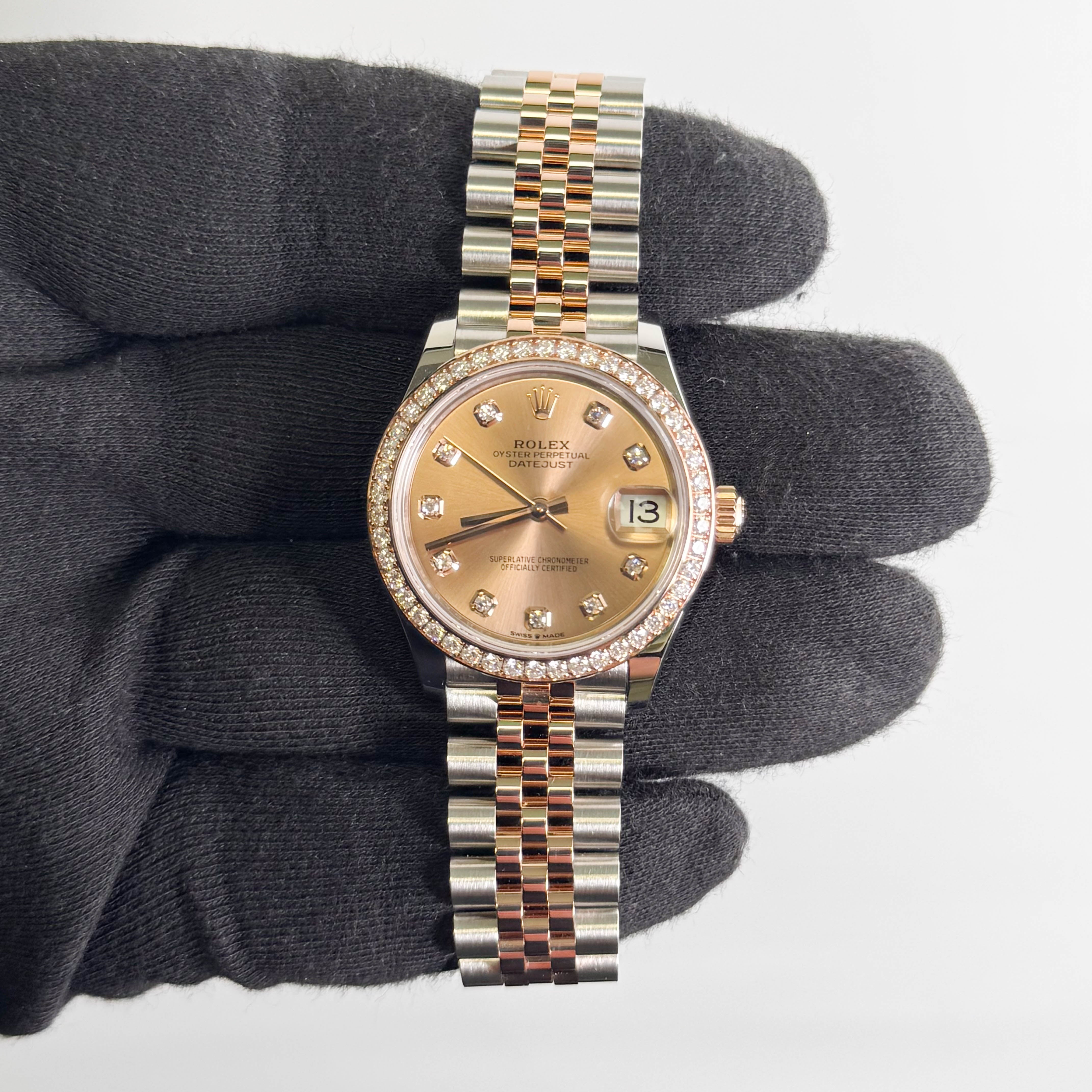 Rolex Datejust 31mm Pink Dial Watch Ref# 278381RBR