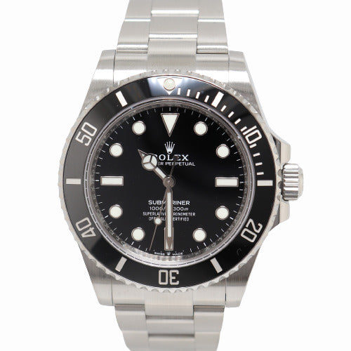 Rolex Men's Submariner No Date Stainless Steel 41mm Black Dot Dial Watch Reference #: 124060 - Happy Jewelers Fine Jewelry Lifetime Warranty