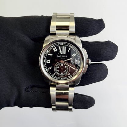Cartier Calibre 42mm Black Dial Watch Ref# W7100016