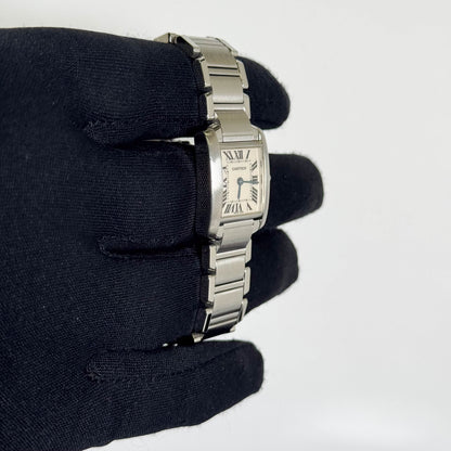 Cartier Tank Stainless Steel 20mm Ivory Dial Watch Ref# W51008Q3 - Happy Jewelers Fine Jewelry Lifetime Warranty