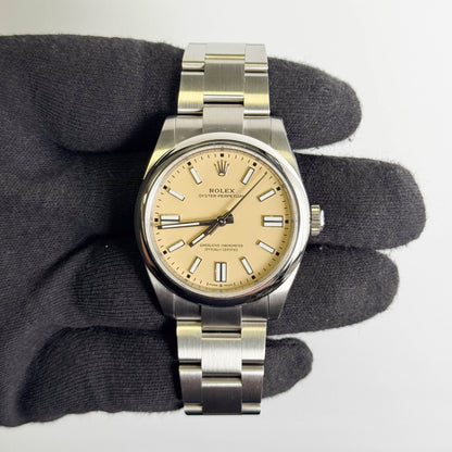 Rolex Oyster Perpetual 41mm Beige Dial Watch Ref# 134300