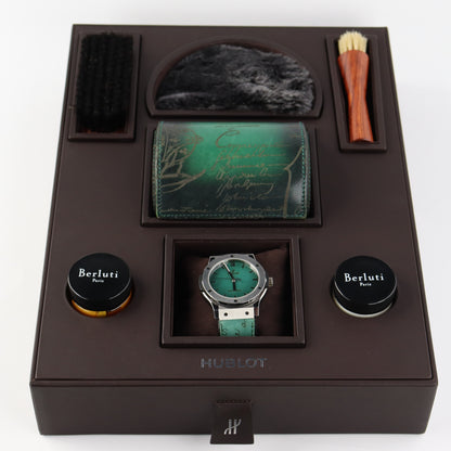 Hublot Classic Fusion 45mm Green Dial Watch Ref# 511.NX.050G.VR.BER16 - Happy Jewelers Fine Jewelry Lifetime Warranty