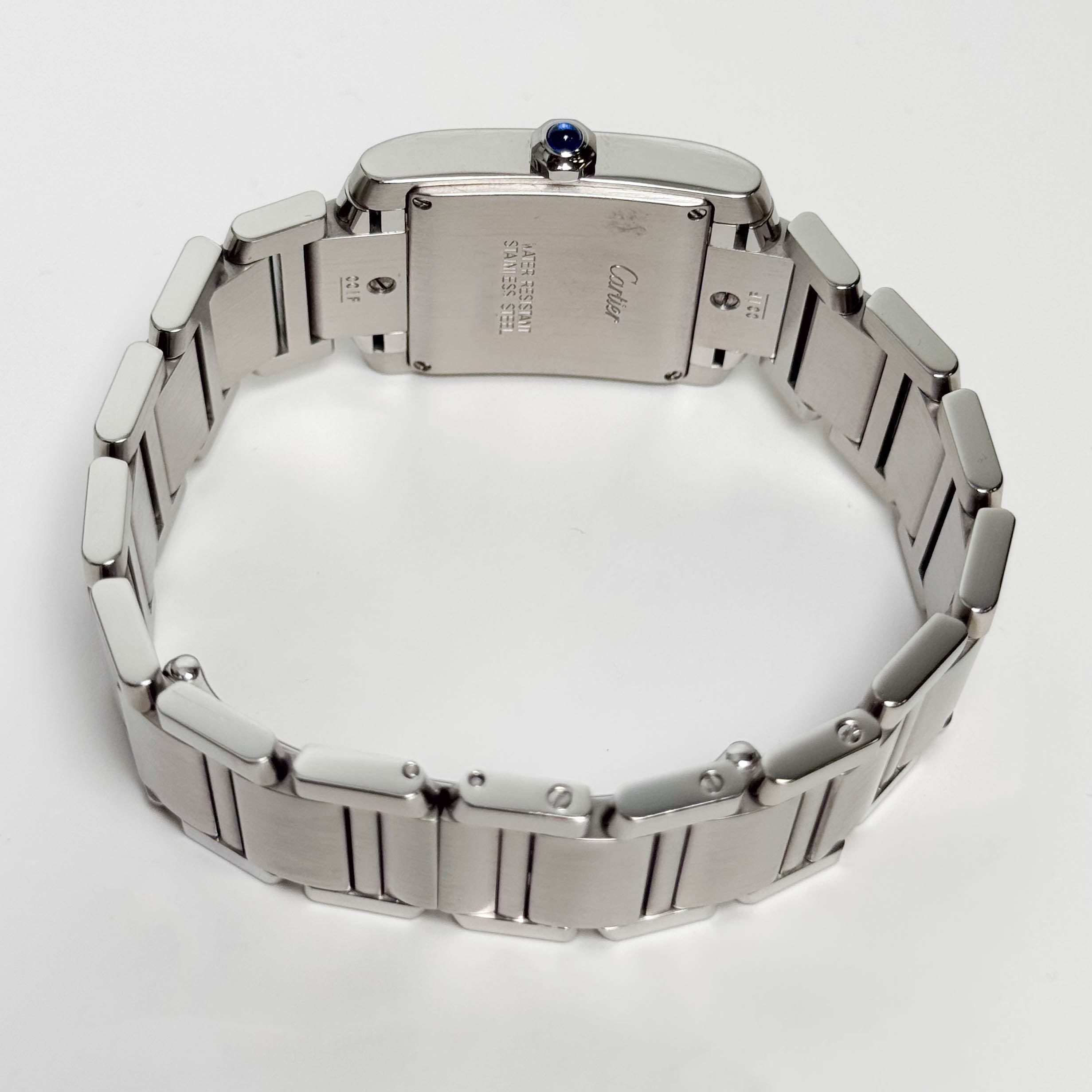 Cartier Tank Stainless Steel 25mm White/Ivory Dial Watch Ref# W51011Q3 - Happy Jewelers Fine Jewelry Lifetime Warranty