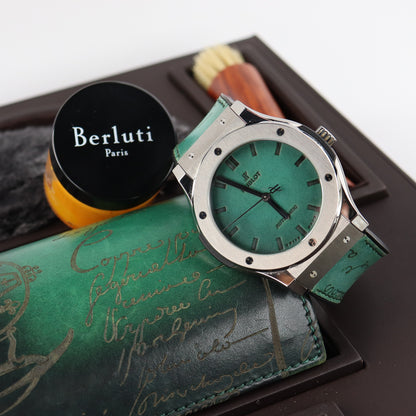Hublot Classic Fusion 45mm Green Dial Watch Ref# 511.NX.050G.VR.BER16 - Happy Jewelers Fine Jewelry Lifetime Warranty