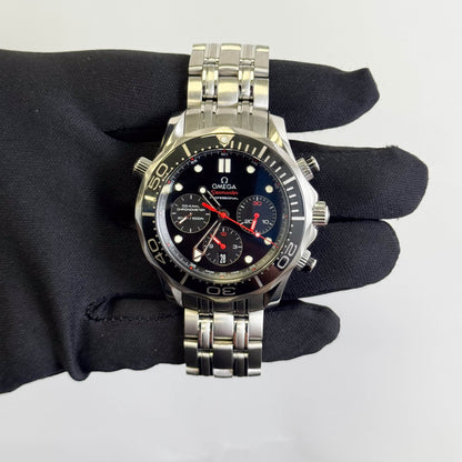 Omega Seamaster Diver 300m 42mm Black Chronograph Dial Watch Ref# 212.30.44.50.01.001