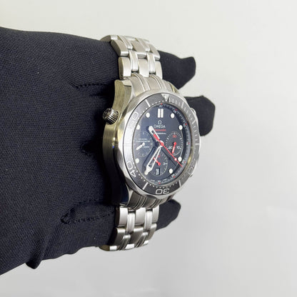 Omega Seamaster Diver 300m 42mm Black Chronograph Dial Watch Ref# 212.30.44.50.01.001