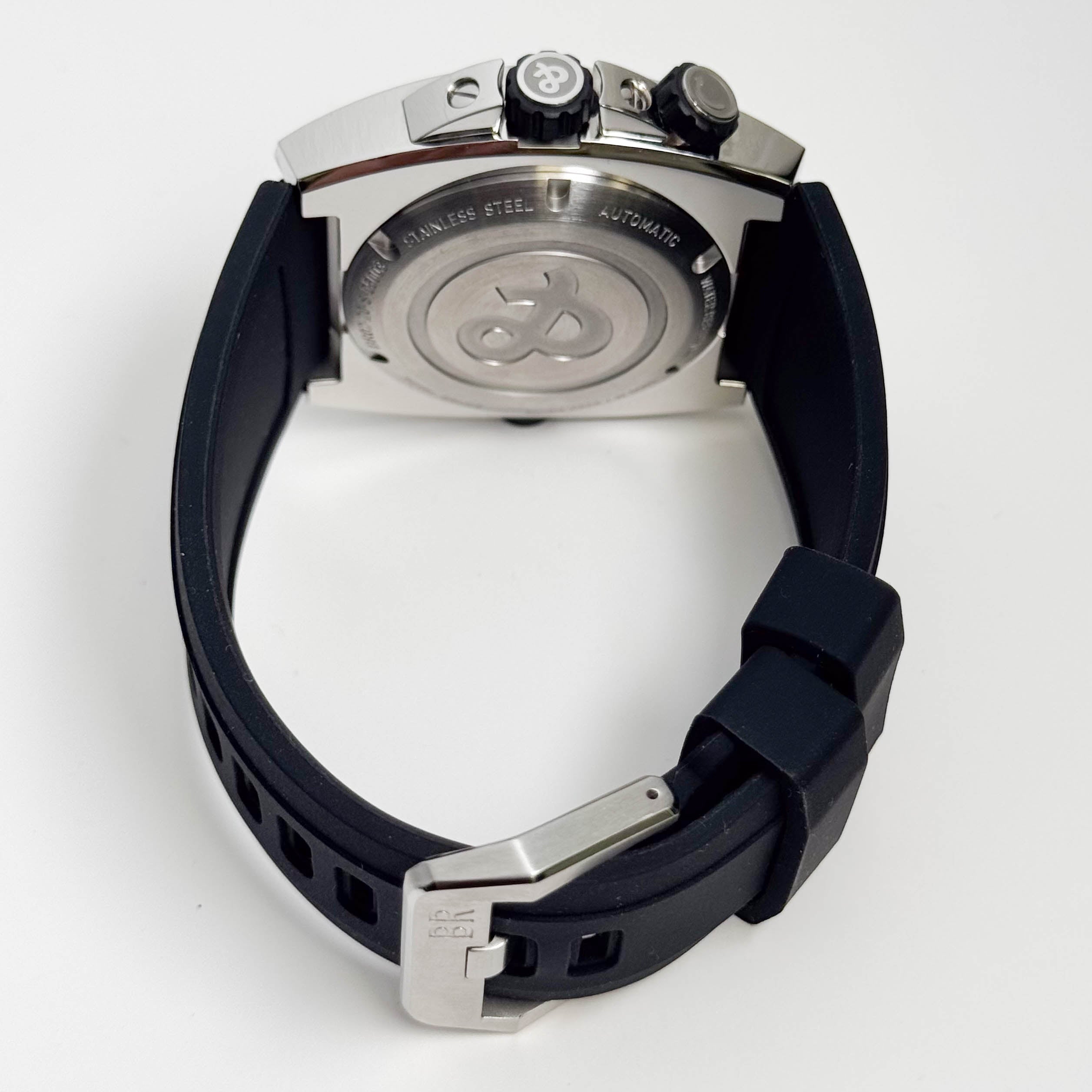 Bell & Ross Carbon Fiber Stainless Steel 44mm Carbon Fiber Dial Ref# BR 02-92 - Happy Jewelers Fine Jewelry Lifetime Warranty