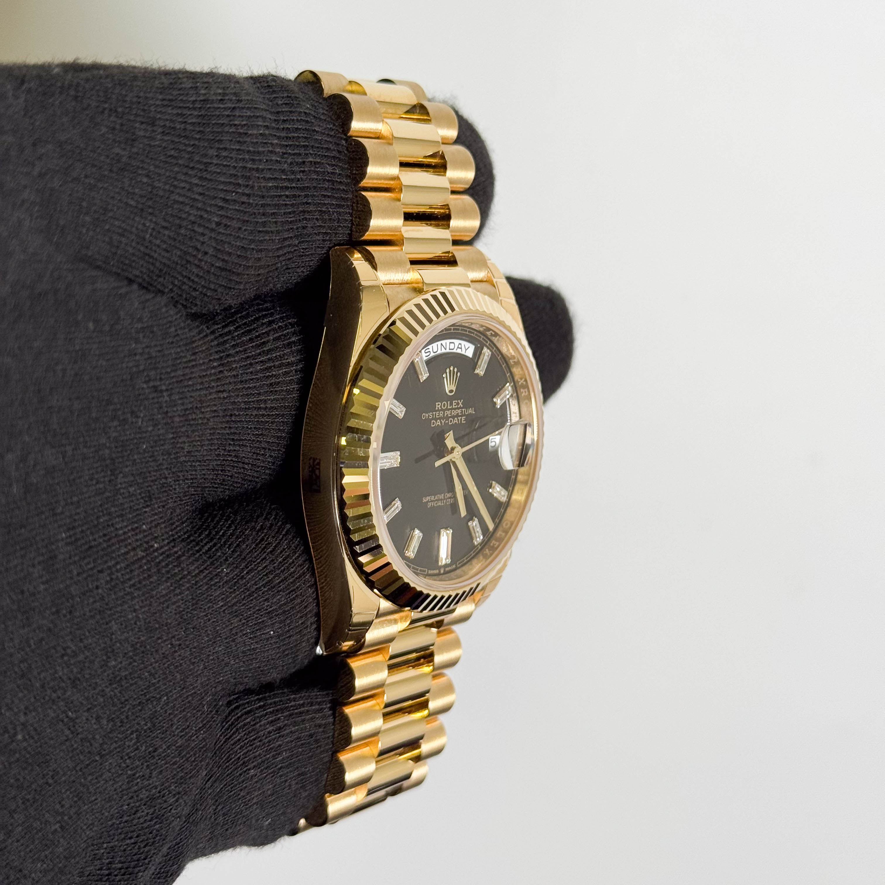 Rolex Day-Date 40mm Ombre Green Dial Watch Ref# 228238
