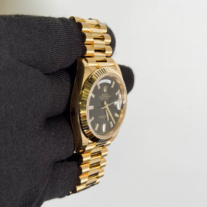 Rolex Day-Date 40mm Ombre Green Dial Watch Ref# 228238
