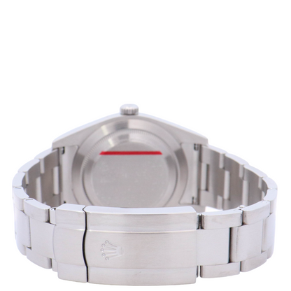 Rolex Oyster Perpetual 39mm Stainless Steel Blue Stick Dial Watch Reference# 114300 - Happy Jewelers Fine Jewelry Lifetime Warranty