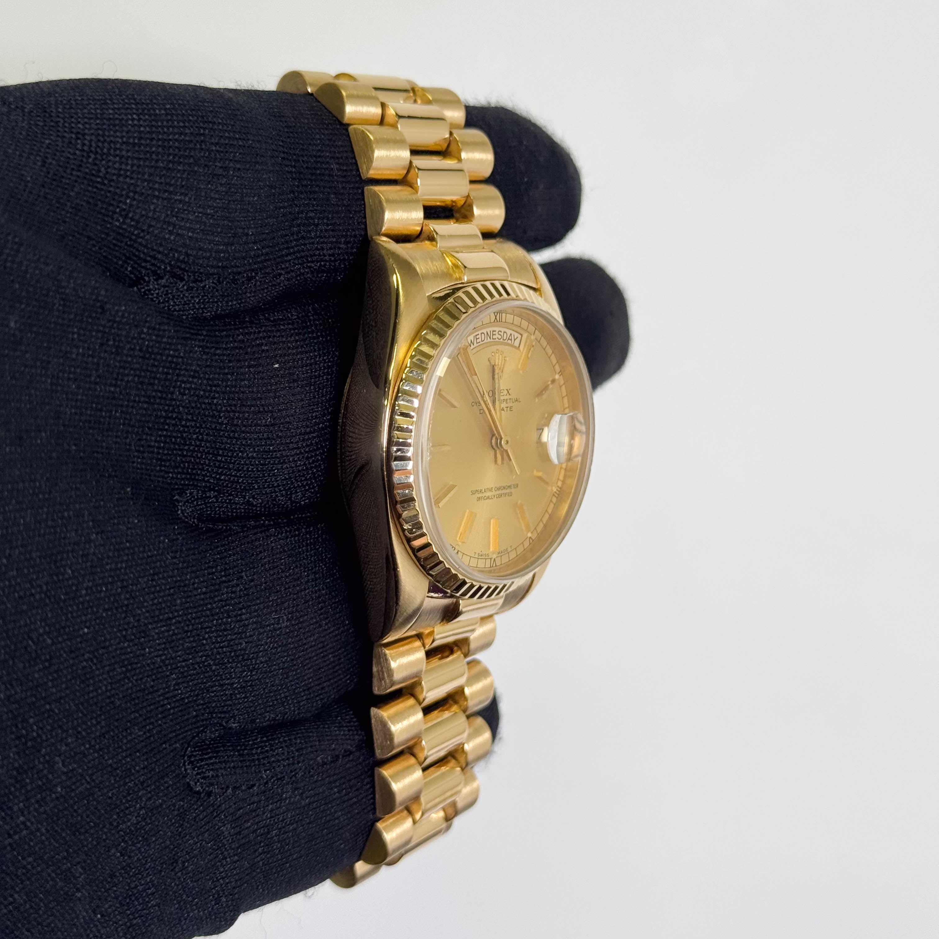Rolex Day-Date 36mm Champagne Dial Watch Ref# 18038 - Happy Jewelers Fine Jewelry Lifetime Warranty