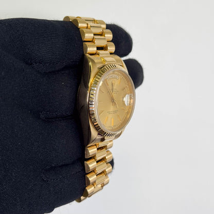 Rolex Day-Date 36mm Champagne Dial Watch Ref# 18038 - Happy Jewelers Fine Jewelry Lifetime Warranty