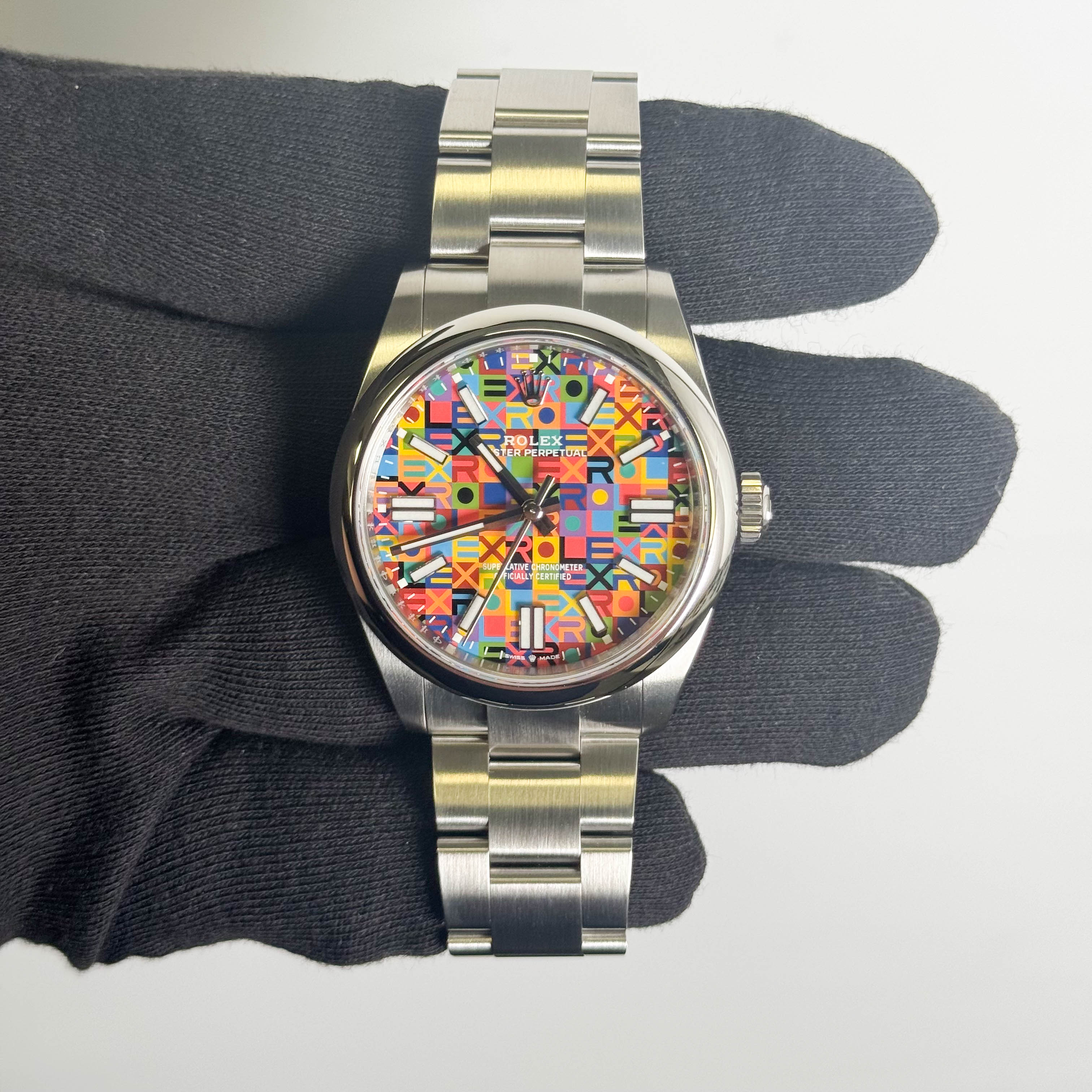 Rolex Oyster Perpetual 41mm 100th Anniversary Dial Watch Ref# 134300