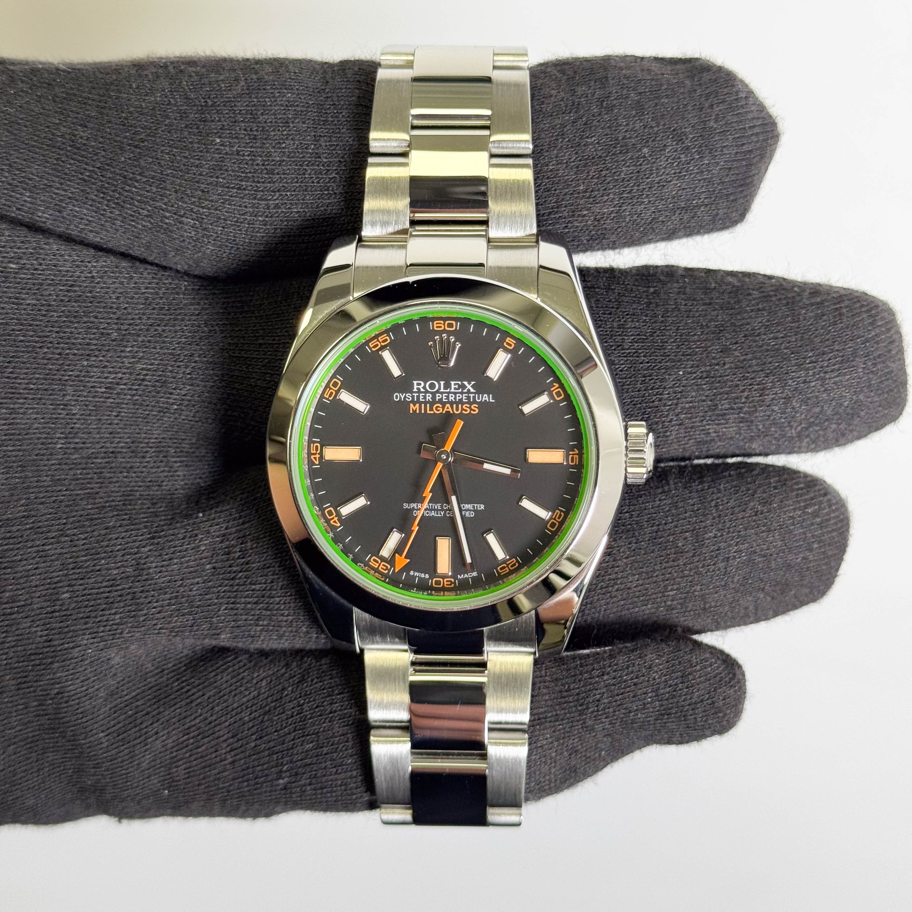 Rolex Milgauss 40mm Black Dial Watch Ref# 116400GV