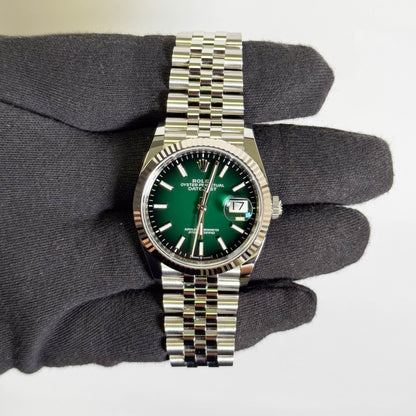 Rolex Datejust 36mm Ombre Green Dial Watch Ref# 126234