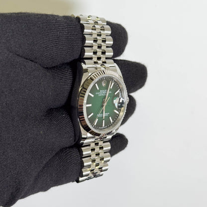 Rolex Datejust 36mm Ombre Green Dial Watch Ref# 126234